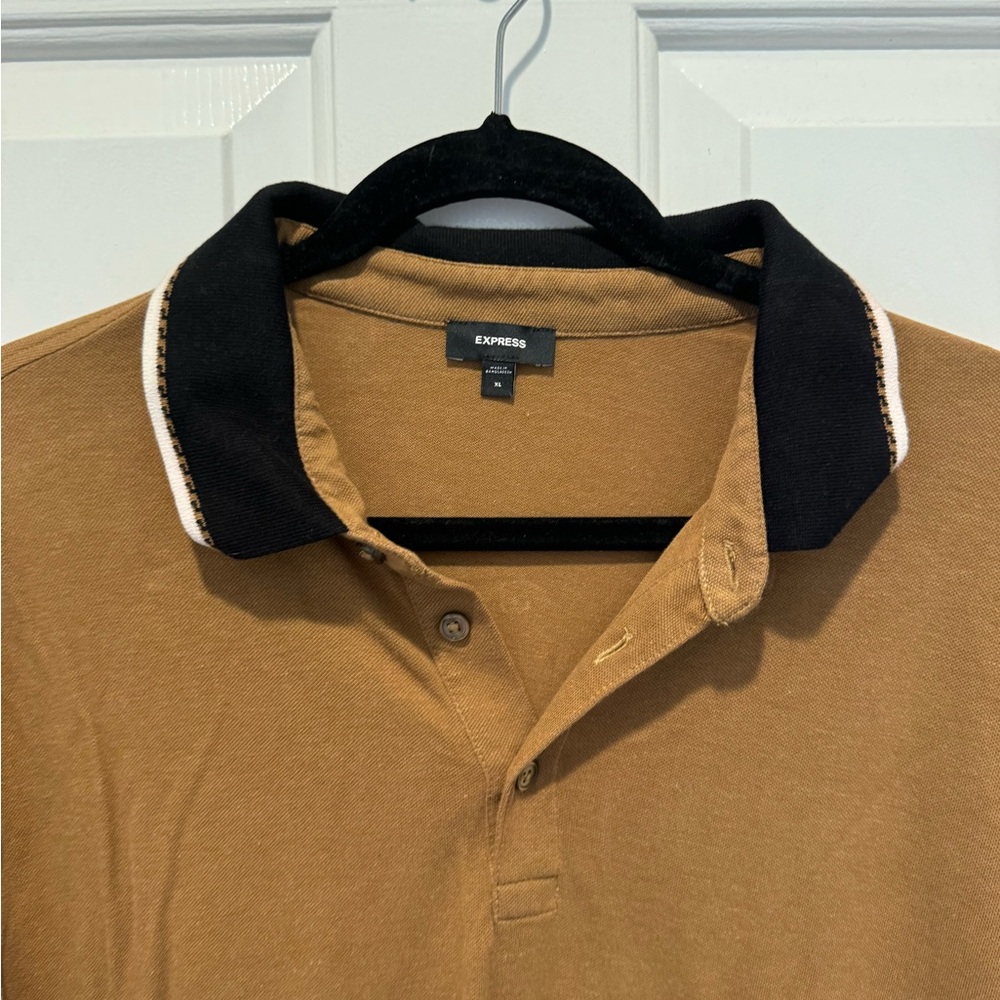 Mens Express Brown Polo Size XL